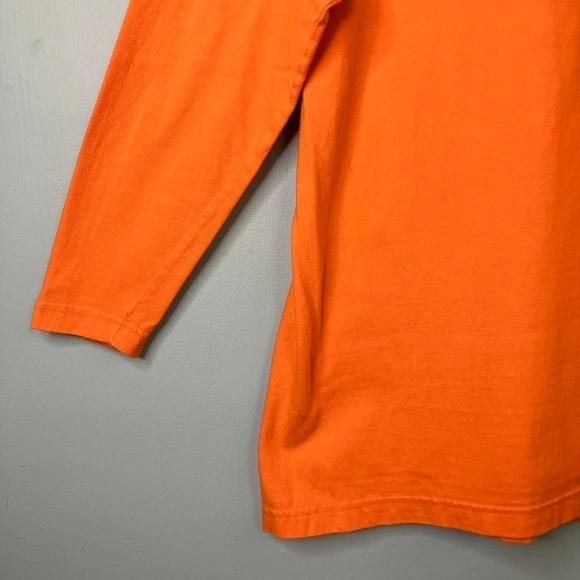 BASIC Editions Vintage 90s Halloween Witch Broom Cat Orange Long Sleeve Tee Sz M - Picture 14 of 16